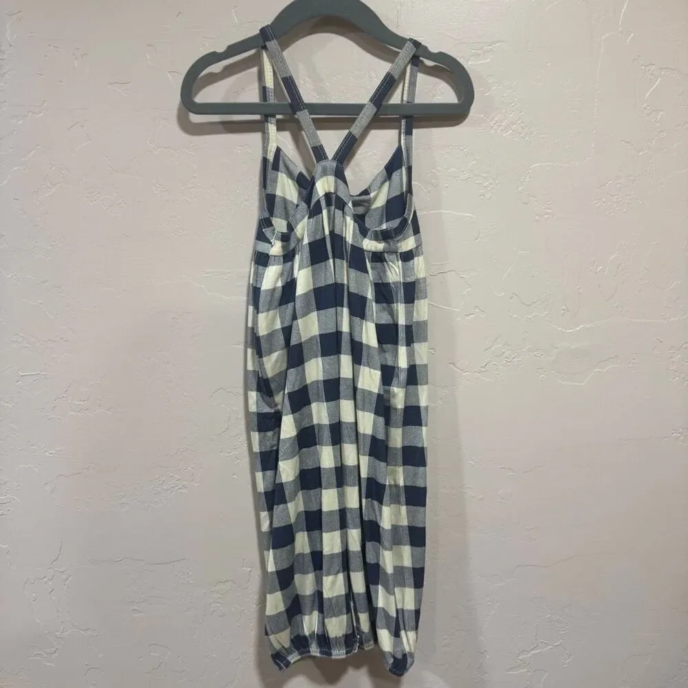 New Kate Quinn Blue Gingham Jumpsuit 18-24m